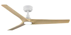 Martec Cordoba 52" DC Smart Ceiling Fan with LED Light and WiFi Remote - White and Oak by Martec, a Ceiling Fans for sale on Style Sourcebook