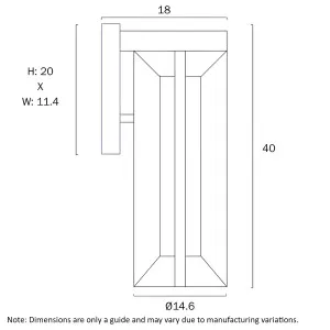 Telbix Brixon Large Aluminium LED Outdoor Wall Light - Black by Telbix, a Wall Lighting for sale on Style Sourcebook