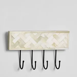 Vada Bone Inlay White Wall Hooks by Florabelle Living, a Christmas for sale on Style Sourcebook