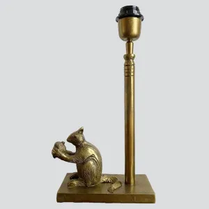 Squirrel Table Lamp Base only Antique Gold by Ruby Star, a Decorative Accessories for sale on Style Sourcebook