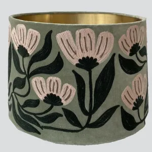 AD Daisy Velvet Drum Shade Sage Green by Ruby Star, a Christmas for sale on Style Sourcebook