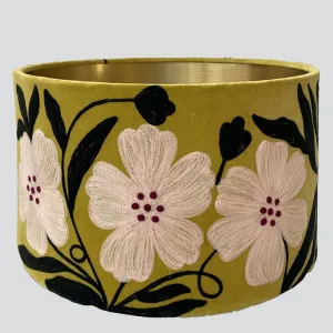 Poppy Velvet Drum Shade Lime Multi by Ruby Star, a Christmas for sale on Style Sourcebook