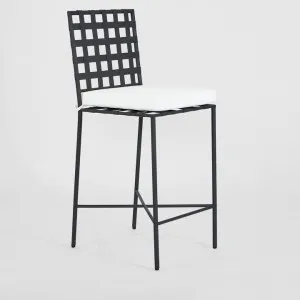 Sheffield Bar Stool Outdoor with White Cushion by Florabelle Living, a Plants for sale on Style Sourcebook