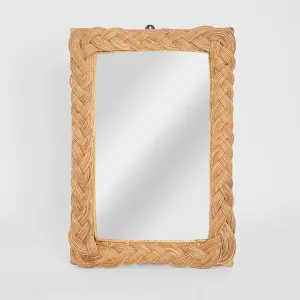 Twill Rattan Mirror Natural by Florabelle Living, a Lighting for sale on Style Sourcebook