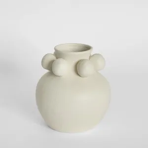 Tiki Round Vase Small White by Florabelle Living, a Plant Holders for sale on Style Sourcebook