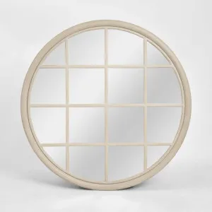 Hamptons Round Mirror 1.2x1.2m Natural by OneWorld Collection, a Christmas for sale on Style Sourcebook