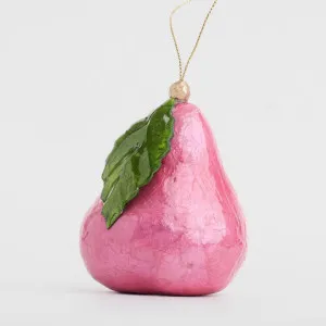 Handpainted Capiz Pear Decoration Pink by Vixen & Velvet, a Christmas for sale on Style Sourcebook