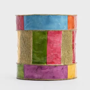 Checker Capiz Stripe Drum Multi by Vixen & Velvet, a Christmas for sale on Style Sourcebook