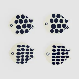 Nautical Ceramic Fish Coasters Set of 4 by Vixen & Velvet, a Christmas for sale on Style Sourcebook