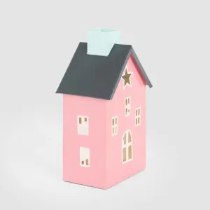 Hand Painted Metal Pink Cottage by Vixen & Velvet, a Christmas for sale on Style Sourcebook