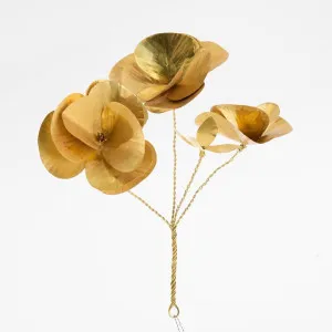 Gold Leaf Metal Flower Spray by Vixen & Velvet, a Christmas for sale on Style Sourcebook
