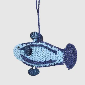 Handmade Crochet Fish Decoration Blue by Vixen & Velvet, a Lighting for sale on Style Sourcebook