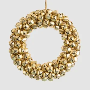 Gold Bell Wreath Small by Vixen & Velvet, a Christmas for sale on Style Sourcebook