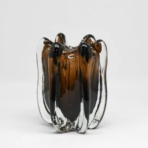 Noria Handblown Glass Vase Small Brown by Florabelle Living, a Plants for sale on Style Sourcebook