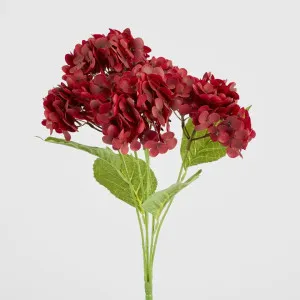 Real Touch Hydrangea 5 Head Bunch Burgundy by Florabelle Living, a Decorative Accessories for sale on Style Sourcebook