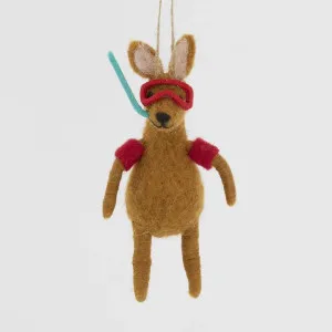 Scuba Kangaroo Hanging Tree Decoration by Vixen & Velvet, a Christmas for sale on Style Sourcebook