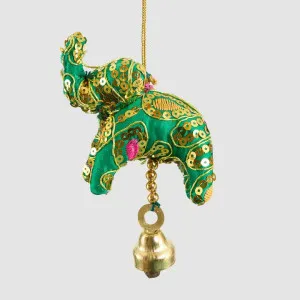Laila Elephant Decoration Green by Vixen & Velvet, a Christmas for sale on Style Sourcebook