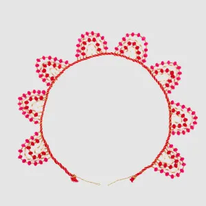 Maroc Pom Pom Garland Red & Fuchsia by Vixen & Velvet, a Christmas for sale on Style Sourcebook