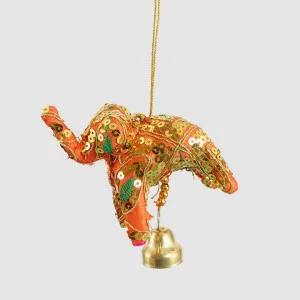 Laila Elephant Decoration Orange by Vixen & Velvet, a Christmas for sale on Style Sourcebook