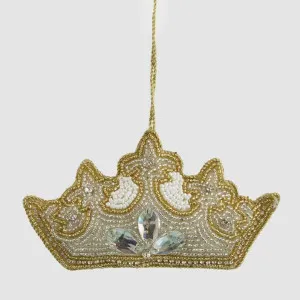 Versailles Beaded Crown Hanging Decoration by Vixen & Velvet, a Christmas for sale on Style Sourcebook