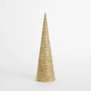 Bugle Bead Cone Tree Gold by Vixen & Velvet, a Christmas for sale on Style Sourcebook