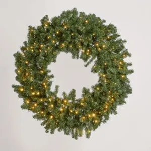Green Wreath with 190 LED 120cm by Vixen & Velvet, a Decorative Accessories for sale on Style Sourcebook