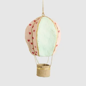 Mache Hot Air Balloon Hanging Decoration Pink Heart Multi by Vixen & Velvet, a Decorative Accessories for sale on Style Sourcebook