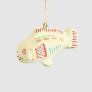 Mache Fish Hanging Decoration White by Vixen & Velvet, a Decorative Accessories for sale on Style Sourcebook