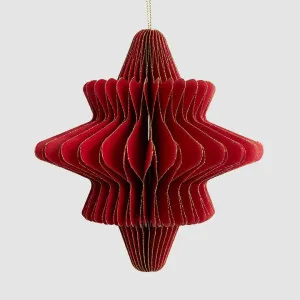 Paper Star Decoration 15 Red by Vixen & Velvet, a Christmas for sale on Style Sourcebook