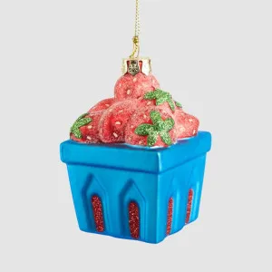 Glass Strawberry Punnet Tree Decoration by Vixen & Velvet, a Plants for sale on Style Sourcebook