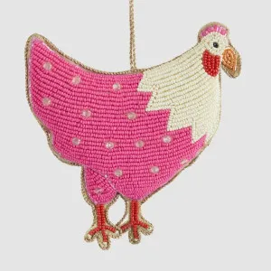 Positano Hen Hanging DecorationPink by Vixen & Velvet, a Cushions, Decorative Pillows for sale on Style Sourcebook