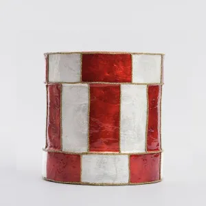 Checker Capiz Stripe Drum Red by Vixen & Velvet, a Plants for sale on Style Sourcebook