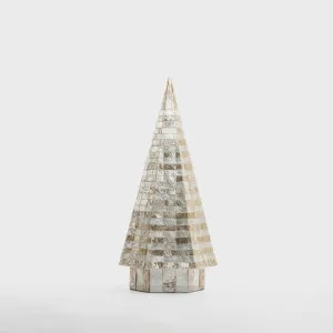 Capiz Stripe Cone Tree Gold by Vixen & Velvet, a Decorative Accessories for sale on Style Sourcebook