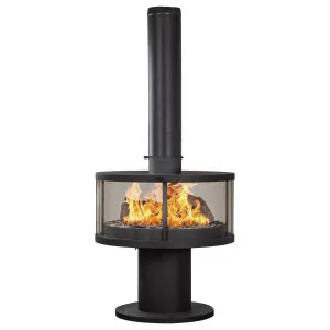 Rondella 850x856 Wood Heater, Black by Schots, a Fireplaces for sale on Style Sourcebook