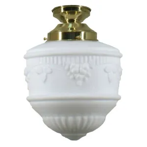 Senator 8'' Opal Matte Batten Fix, Polished Brass by Lighting Inspirations, a Fixed Lights for sale on Style Sourcebook