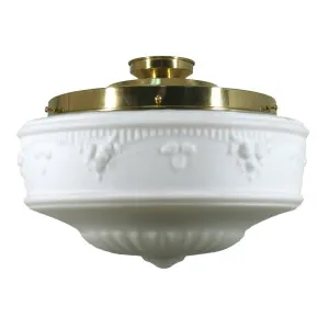 Senator 14'' Opal Matte Batten Fix, Polished Brass by Lighting Inspirations, a Fixed Lights for sale on Style Sourcebook