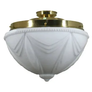 Empire 14'' Opal Matte Batten Fix, Polished Brass by Lighting Inspirations, a Fixed Lights for sale on Style Sourcebook