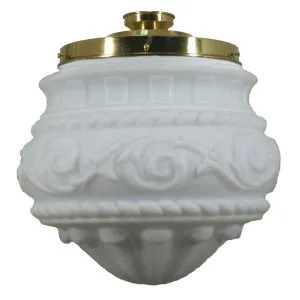 Premier 12'' Opal Matte Batten Fix, Polished Brass by Lighting Inspirations, a Fixed Lights for sale on Style Sourcebook