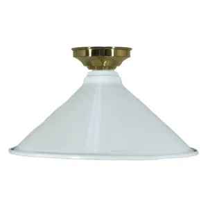 Edwardian 250mm White Batten Fix, Polished Brass by Lighting Inspirations, a Fixed Lights for sale on Style Sourcebook
