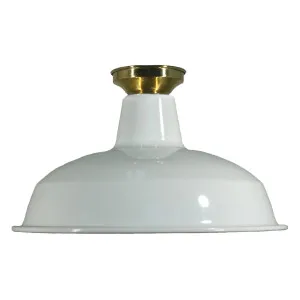 Warehouse 300mm White Metal Batten Fix, Polished Brass by Lighting Inspirations, a Fixed Lights for sale on Style Sourcebook