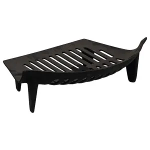Hob 38cmx27cm Cast Iron  Curved  Grate, Black by Schots, a Fireplace Mantels & Surrounds for sale on Style Sourcebook