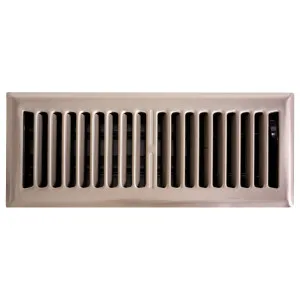 Pressed Steel Floor Register Vent 5 w Damper, Brushed Nickel by Schots, a Air Conditioners for sale on Style Sourcebook