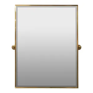 ZyraLarge Rectangle Pivot Mirror, Brushed Brass by Schots, a Mirrors for sale on Style Sourcebook