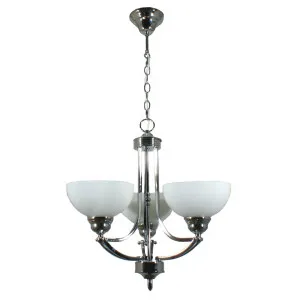 Houston 3 Light 3 Arm Pendant, Chrome by Lighting Inspirations, a Fixed Lights for sale on Style Sourcebook