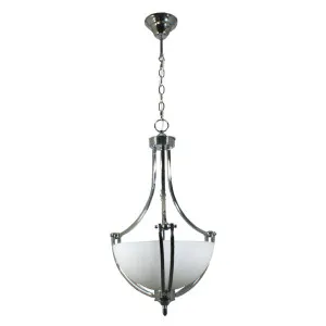 Houston 2 Light Single Pendant, Chrome by Lighting Inspirations, a Fixed Lights for sale on Style Sourcebook