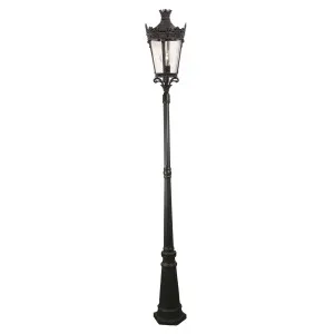 Crown Large Standard Outdoor Garden Post Light, Antique Bronze by Lighting Inspirations, a Fixed Lights for sale on Style Sourcebook