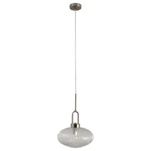 Cape Pendant, White Cord Brushed Nickel by Lighting Inspirations, a Fixed Lights for sale on Style Sourcebook