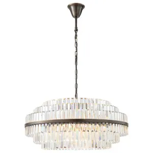 Evelyn Large 80cm 10 Light Chandelier, Antique Brass by Lighting Inspirations, a Chandeliers for sale on Style Sourcebook
