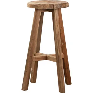 Gatos Recycled Teak Natural Bar Stool by Schots, a Bar Stools for sale on Style Sourcebook