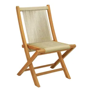 Kala Folding Teak Chair with Sage Rope by Schots, a Chairs for sale on Style Sourcebook